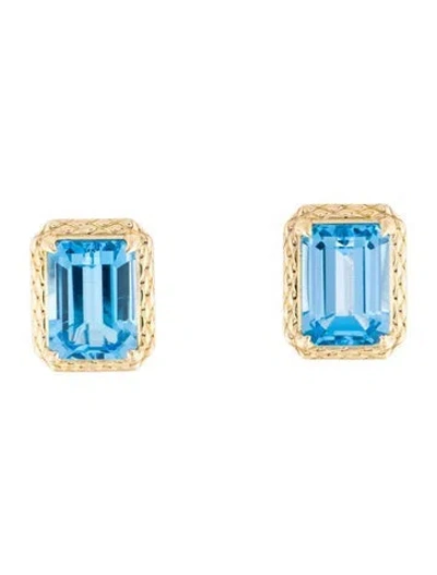 Pre-owned A. Jain 16.94ctw Topaz Earclips In Multi
