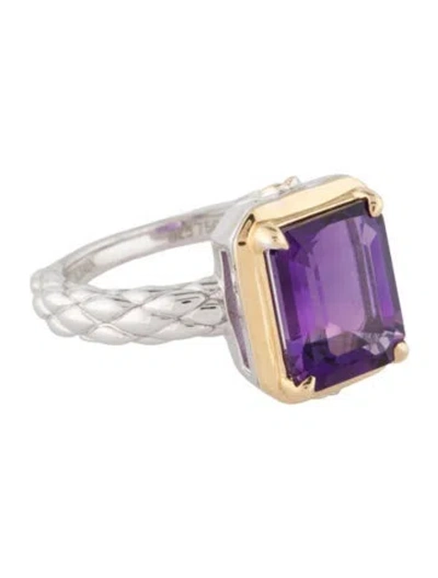 Pre-owned A. Jain 2.81ct Amethyst Cocktail Ring In Multi