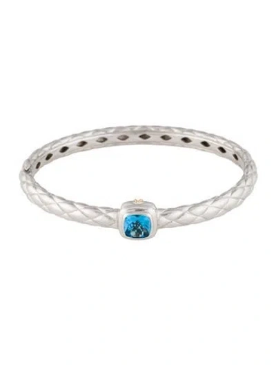 Pre-owned A. Jain Topaz Urban Chic Bangle Bracelet, 6.5" In Multi