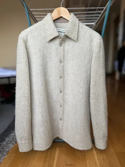 Pre-owned A Kind Of Guise Alpaca Dullu Overshirt In Fuzzy Sezame In Beige