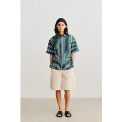 A Kind Of Guise Elio Shirt Racing Green Stripe