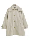 A Kind Of Guise Hooded Trench Coat In Neutral