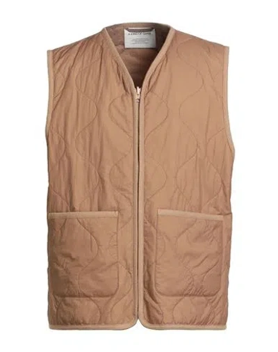 A Kind Of Guise Man Vest Light Brown Size L Recycled Polyamide, Polyurethane