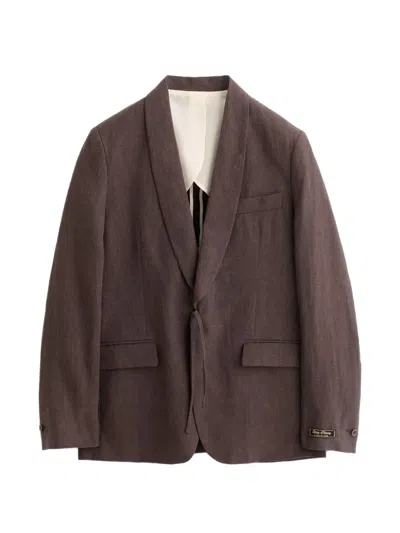 A Kind Of Guise Shinji Shawl-lapel Blazer In Brown