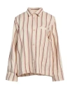 A Kind Of Guise Woman Shirt Beige Size L Linen, Cotton In Beige