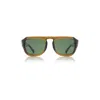 A. Kjærbede Men's Brown Max Sunglasses Smoke Transparent
