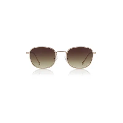 A. Kjærbede Men's Hello Sunglasses Matte Gold In Brown