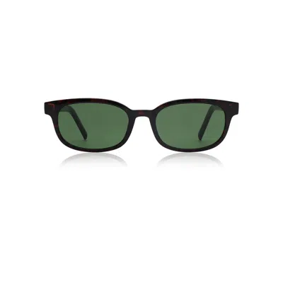 A. Kjærbede Women's Black / Brown Charlie Sunglasses Demi Tortoise In Green
