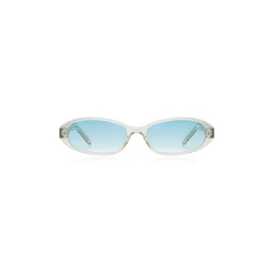 A. Kjærbede Women's Blue Macy Sunglasses Ecru Transparent