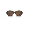 A. Kjærbede Women's Brown Anma Sunglasses Chocolate