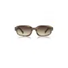 A. Kjærbede Women's Brown Will Sunglasses Striped Horn