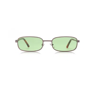 A. Kjærbede Women's Green / Brown Noah Sungless Matte Gun Metal Havana