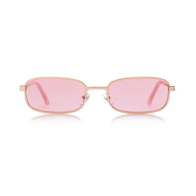 A. Kjærbede Women's Noah Sunglasses Rosegold Galactic Pink