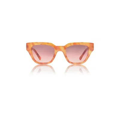 A. Kjærbede Women's Yellow / Orange Kaws Sunglasses Burnt Amber