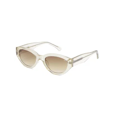 A. Kjærbede Women's Yellow / Orange / White Winnie Sunglasses Ecru Transparent