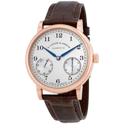 A. Lange & Sohne A Lange And Sohne 1850 Up / Down Silver Dial Brown Leather Men's Watch 234.032