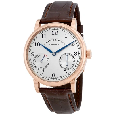 A. Lange & Sohne A. Lange And Sohne 1815 Up Down Silver Dial 18k Yellow Gold Men's Watch 234.021 In Brown