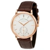 A. LANGE & SOHNE A. LANGE AND SOHNE SAXONIA 18KT PINK GOLD AUTOMATIC SILVER DIAL MEN'S WATCH 380.033
