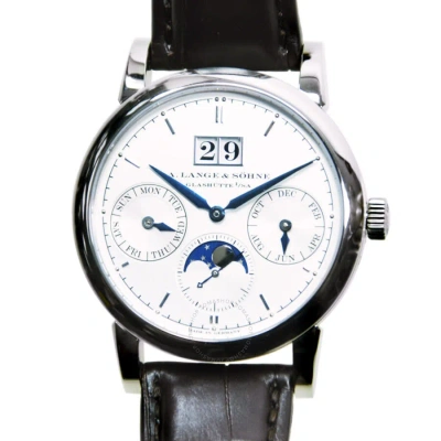 A. Lange & Sohne Saxonia Annual Calendar Automatic Silver Dial Men's Watch 330.026e In Black