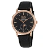 A. LANGE & SOHNE A. LANGE & SOHNE SAXONIA MOON PHASE 18KT ROSE GOLD AUTOMATIC BLACK DIAL MEN'S WATCH 384.031