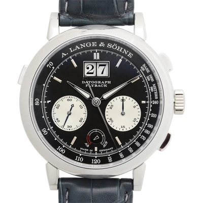 A. Lange & Sohne A Lange And Sohne Datograph Black Dial Platinum Men's Watch 405.035 In Black / Platinum