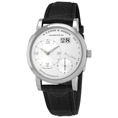 A. Lange & Sohne A Lange & Sohne Lange 1 Silver Dial 18kt White Gold Men's Watch 191.039 In Black