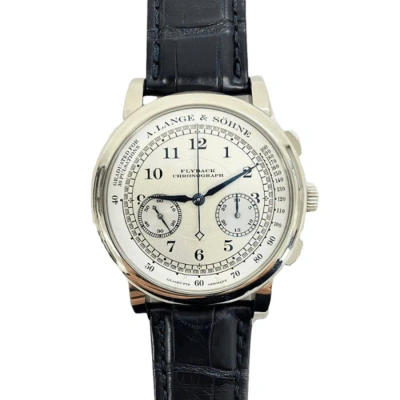 A. Lange & Sohne Flyback Chronograph Hand Wind Silver Dial Men's Watch 401.026 In Black