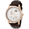 A. LANGE & SOHNE PRE-OWNED A. LANGE & SOHNE LANGE 1 TIME ZONE GMT OFFSET HOME TIME SILVER DIAL MEN'S WATCH 116.032