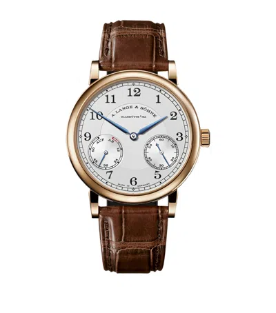 A. Lange & Sohne Rose Gold 1815 Up/down Watch In Brown