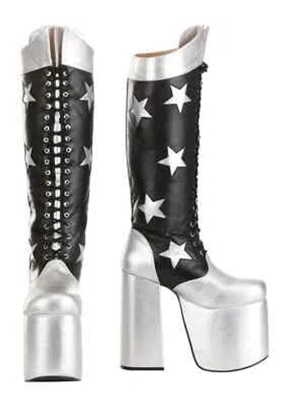 Pre-owned A Leading Role Men's Kiss Starchild Boots In Black
