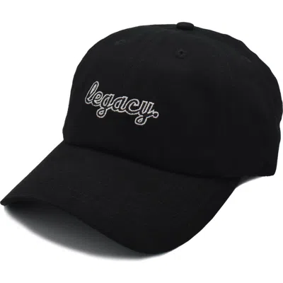 A Life Well Dressed Legacy Statement Baseball Cap In Black