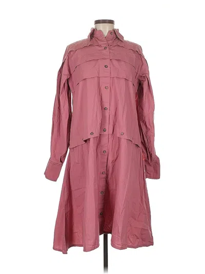 Pre-owned A Line Anne Klein Raincoat In Pink