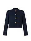 A Line Monroe Cropped Jacket In Blue