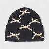 A Little Obsessed Multi Bow Knit Beanie In Black