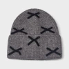 A Little Obsessed Multi Bow Knit Beanie In Gray