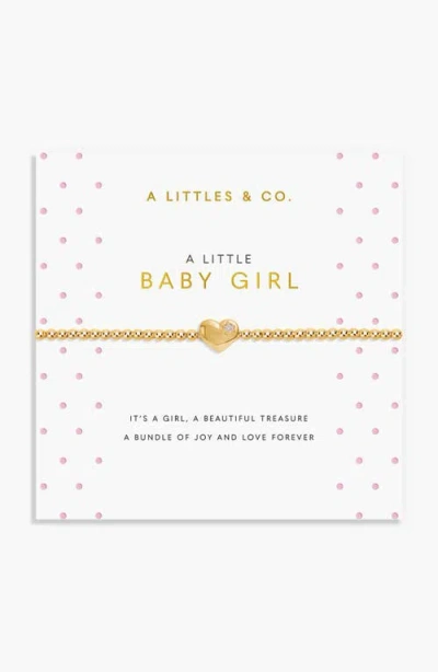 A Littles & Co. A Littles & Co A Little 'baby Girl' Bracelet In Gold