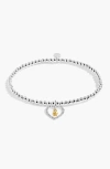 A Littles & Co. A Littles & Co A Little 'best News Ever!' Bracelet In Silver And Gold-tone Plating In Silver