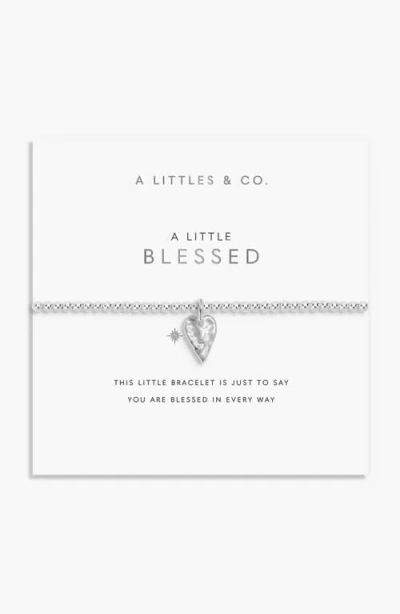 A Littles & Co. A Little 'blessed' Bracelet In Gray