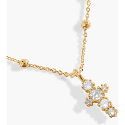 A Littles & Co. A Littles & Co A Little 'blessing' Necklace In Gold-tone Plating