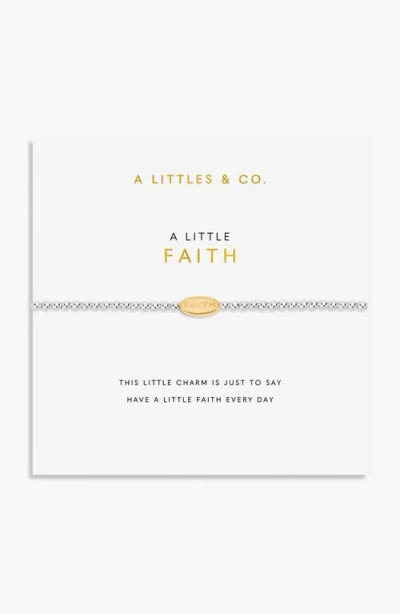 A Littles & Co. A Little 'faith' Bracelet In Metallic