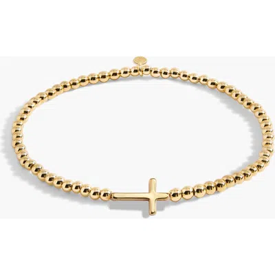 A Littles & Co. A Littles & Co A Little 'faith' Bracelet In Gold