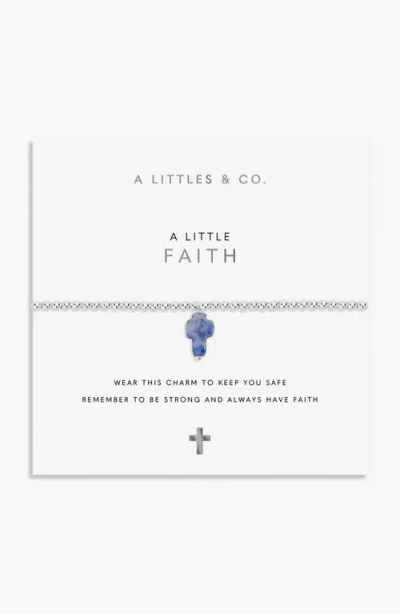 A Littles & Co. A Little 'faith' Bracelet In Gray