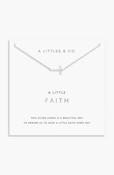 A Littles & Co. A Littles & Co A Little "faith" Necklace In Green