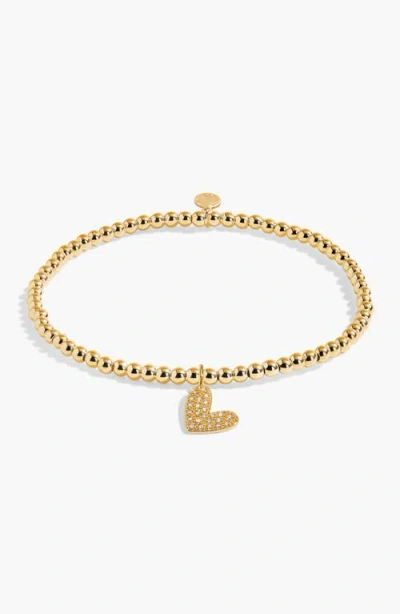 A Littles & Co. A Littles & Co A Little 'grateful Heart' Bracelet In Gold-tone Plating