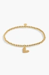 A Littles & Co. A Littles & Co A Little 'grateful Heart' Bracelet In Gold-tone Plating In Gold