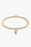 A Littles & Co. A Littles & Co A Little 'happiest Of Birthdays' Bracelet In Gold-tone Plating In Gold