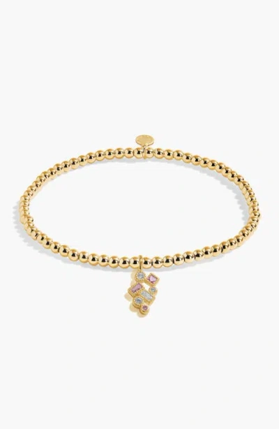 A Littles & Co. A Littles & Co A Little 'happiest Of Birthdays' Bracelet In Gold-tone Plating
