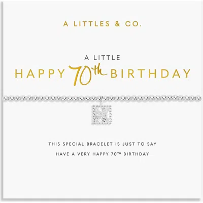 A Littles & Co. A Littles & Co A Little 'happy 70th' Birthday Bracelet In Silver