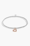 A Littles & Co. A Littles & Co A Little 'happy Birthday Beautiful' Bracelet In Silver And Rose Gold-tone Plating In Silver