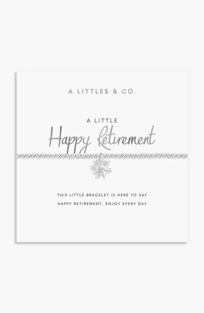 A Littles & Co. A Littles & Co A Little 'happy Retirement' Bracelet In Silver